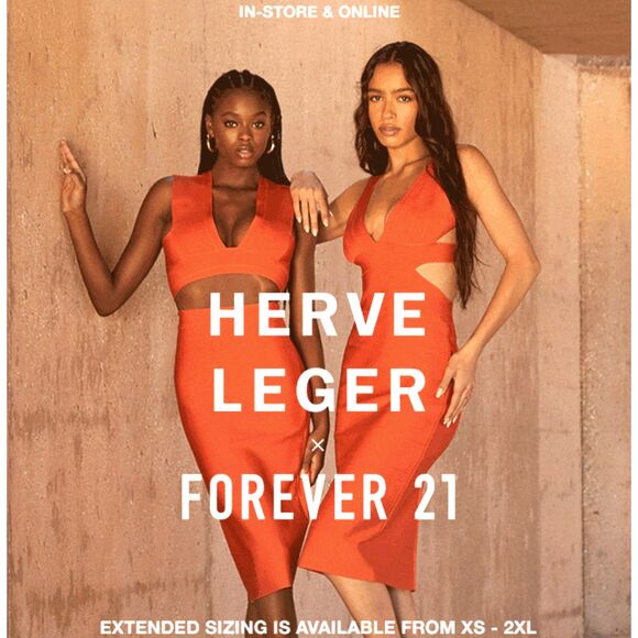 NWOT Hervé Léger x Forever 21 Electric Pink Fitted Bandage Mini Skirt Size XXL - Picture 3 of 7